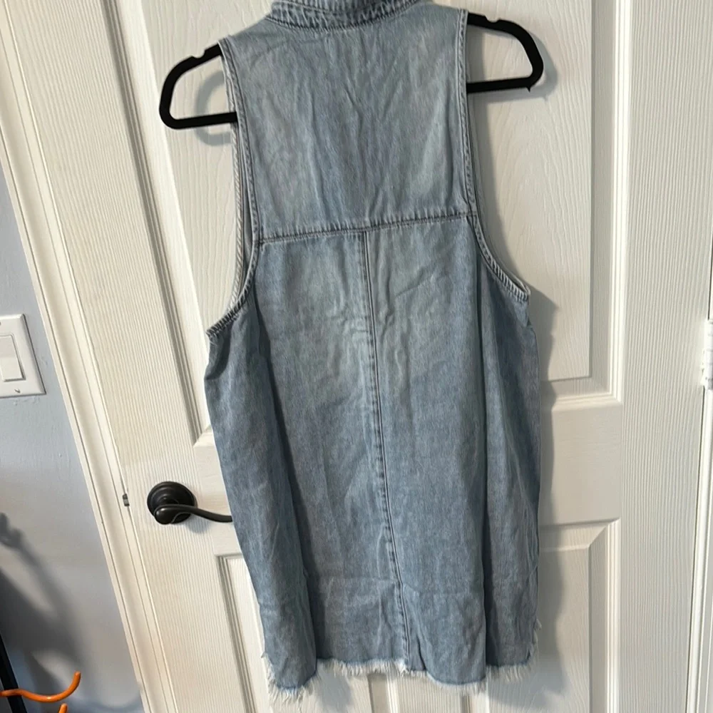 One Teaspoon multicolored midi buttoned frayed dress - Picture 3 of 4